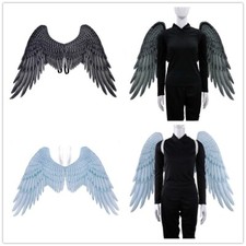 Large Angel Wings Halloween Fancy Dress Folding Party Fairy White Black New