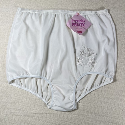NWT Vintage 1960's Fitting Pretty White Nylon Panties Size 7 eBay