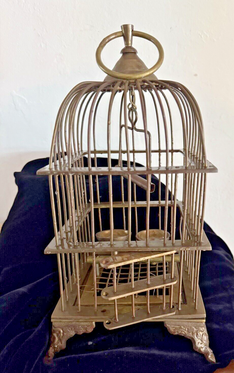 Vintage Bird Cage Brass Metal Wildwood 95000 Tabletop or Hang