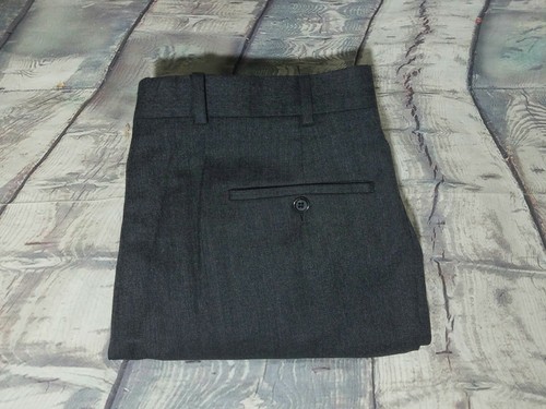 Samuelsohn Men Grey Pleated WOOL Cuff 