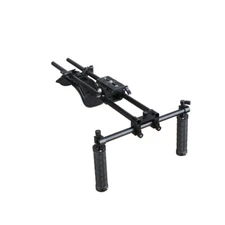 CAMVATE Dual Rubber Grip Handheld Shoulder Mount Rig For Camcorder DSLR cameras