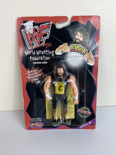 Vintage CACTUS JACK WWF Bend Ems Just Toys series ...