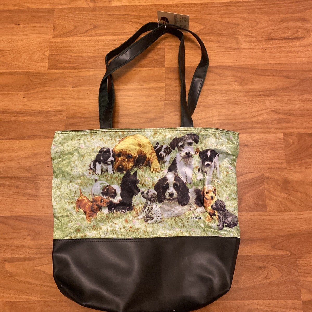 バッグ Siberia Hills Dogs Puppies Big Tote Bag Siberia Hills Dogs Puppies Big Tote Bag