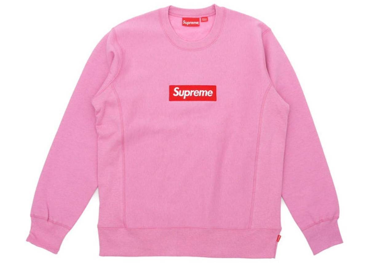 Supreme Box Logo Crewneck Heather Pink FW15 Size Small VERY RARE 100%  Authentic!