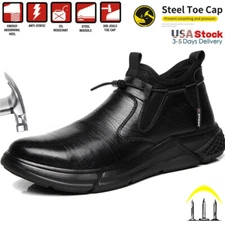 Safety Boots Men Steel Toe boots men work waterproof  Work Shoes Leather shoes