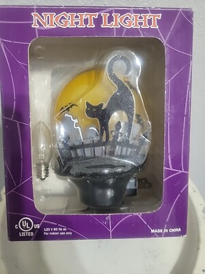 Spooky Cat Graveyard Halloween Night Light Costco Brand New NIB
