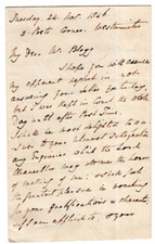 John Bayley 1st Baronet Signed Letter 1846 / Autographed British Judge