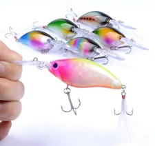 6PCS Fishing Lure Saltwater 18g Crankbaits Minnow Trolling Hard Artificial Bait