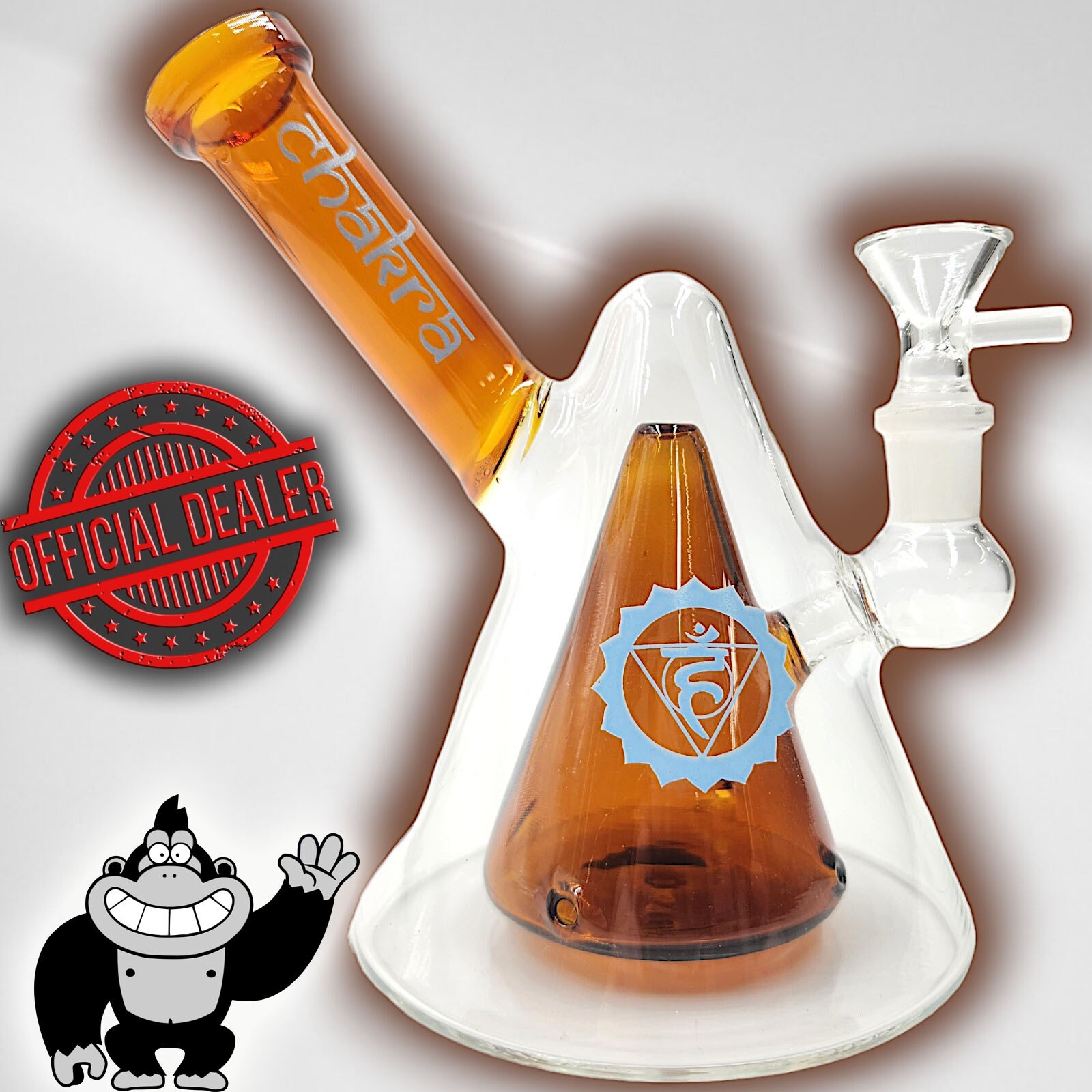 6" Chakra VOLCANO PERCOLATOR Glass Beaker Bong Smoking Water Pipe Hookah