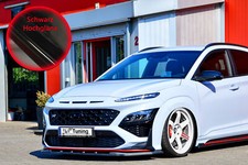 Bi Frontspoiler Cuplippe Splitter ABS passend für Hyundai Kona N Schwarz Glanz