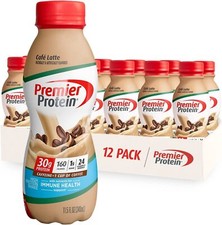 Premier Protein Shake Caf  Latte 30g Protein 1g Sugar 24 Vitamins  Minerals ...