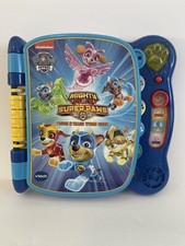 VTech Paw Patrol Mighty Pups Super Paws Touch  Teach Word Book EUC Tested-Works