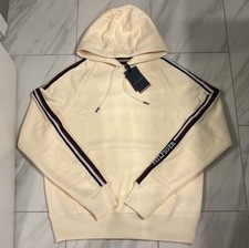 Tommy Hilfiger Side Striped Logo Hoodie Beige Navy Blue Red 149 New
