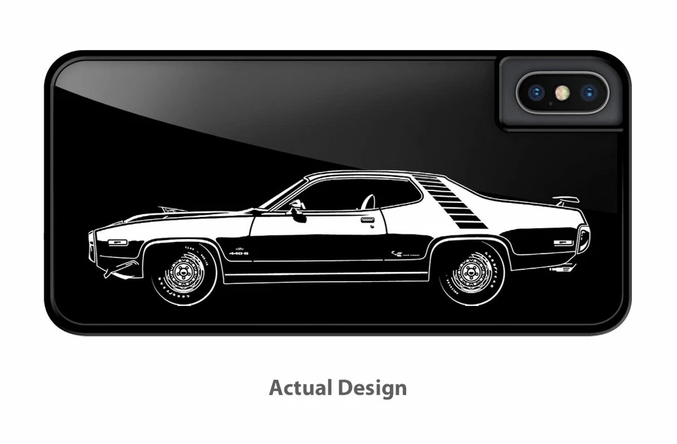 1972 Plymouth Road Runner 440-6 Coupe "Profile" Case Apple iPhone Samsung Galaxy - Image 2 of 4