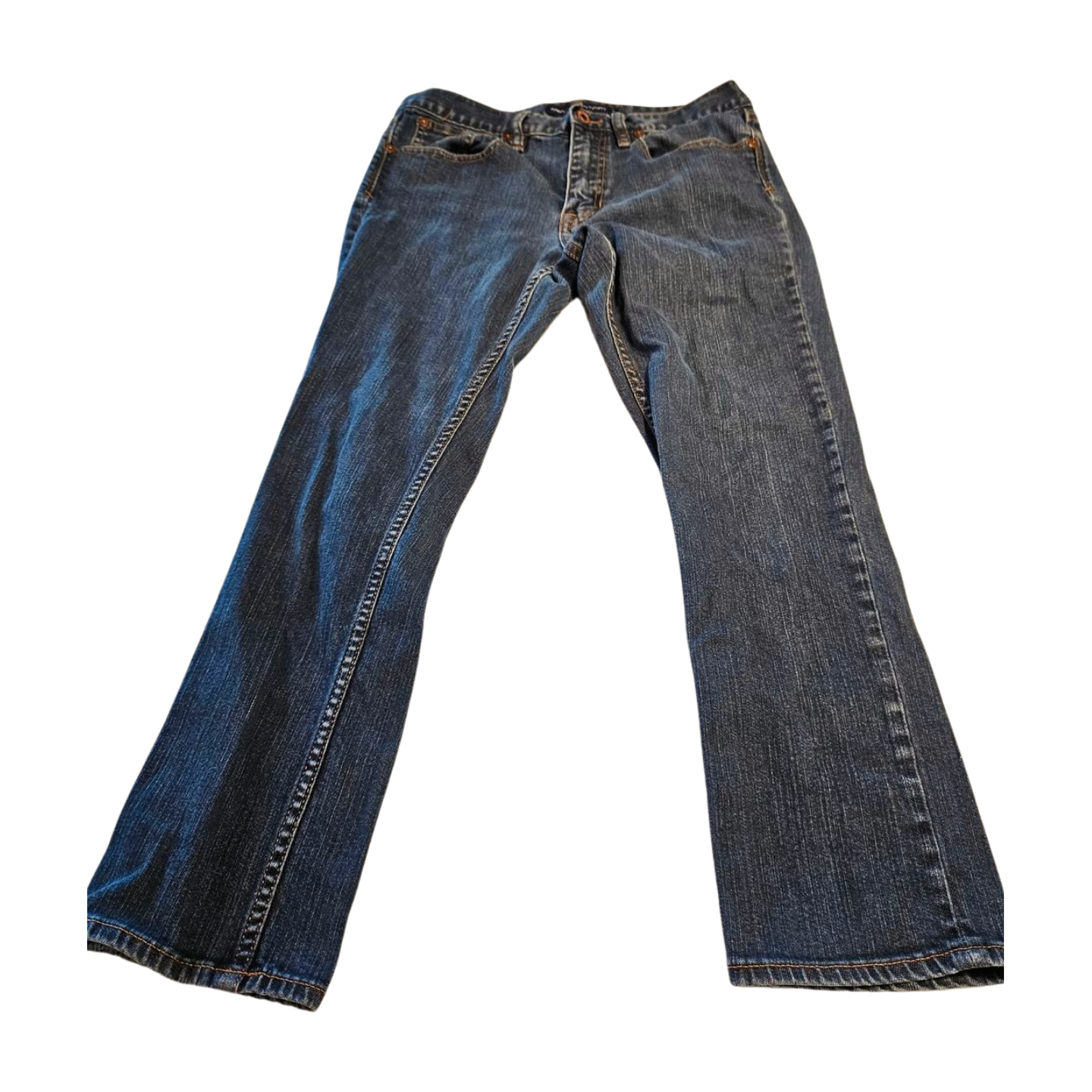 JEANS CROPPED VINTAGE Ralph Lauren Sport (taglia 6) DONNA oro pony LOGO tasche