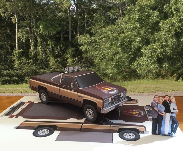 Papercraft "Fall Guy" T.V, show 1983 GMC paper model ...