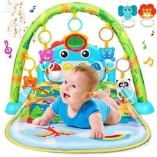 Baby Gym Play Mats Toys Tummy Time Mat Musical Activity Green