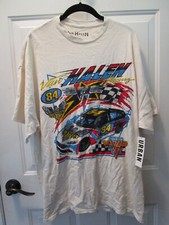 URBAN OUTFITTERS VAN HALEN RACING IVORY T-SHIRT DRESS SIZE S/M NEW