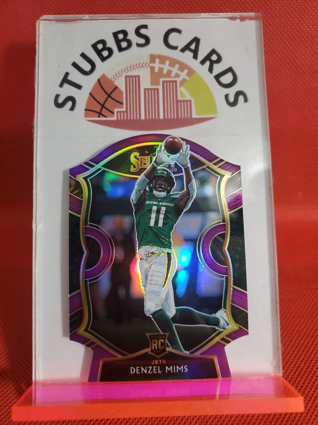 2020 Select Denzel Mims Purple Prizm Concourse Level Rookie #63 Jets