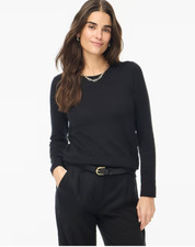 NEW NWT J. Crew Factory Cotton Teddie Sweater Size: S Color: Black