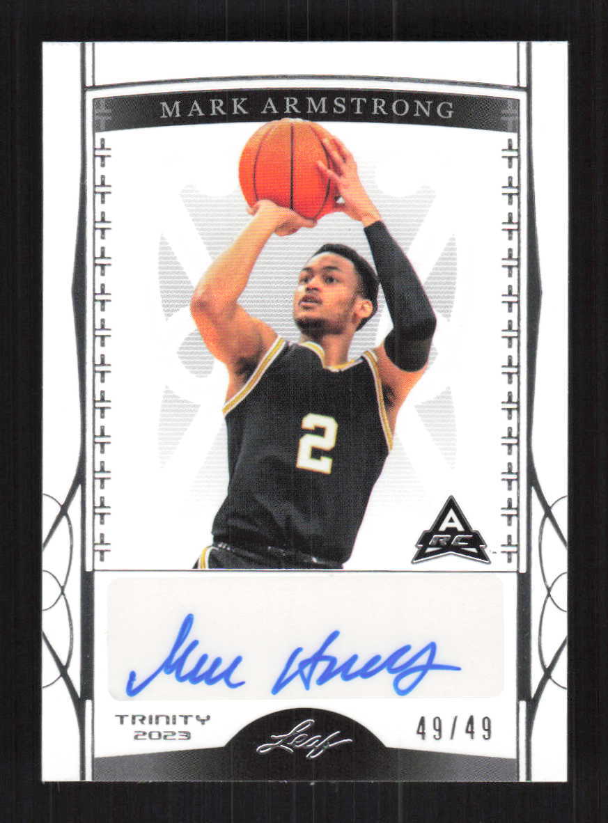 Mark Armstrong 2023 Leaf Trinity #/49 Auto #BA-MA1