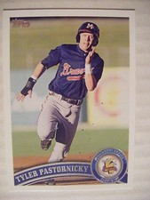 TYLER PASTORNICKY RC 2011 Topps Pro Debut baseball card MISSISSIPPI BRAVES #97