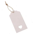 100PCS Christmas Kraft Paper Gift Tags Price Wedding Scallop Party Blank Luggage