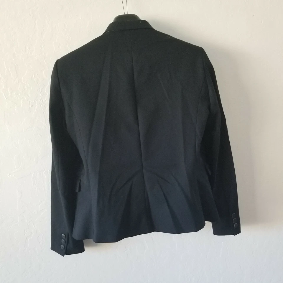 Traje Mango Mujer Grande Mangas Largas Blazer Top Botón Frontal Chaqueta Negro Foto 2 de 4