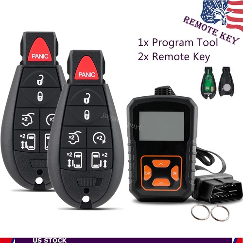 Easy Programmer & 2 Car Key Fob For Dodge Grand Caravan Chrysler Town & Country