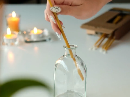 12" / 32 cm, Pure Beeswax Hanukkah Church Dipper Taper Candles - Ritual Candles - Video 1 of 1