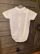Vintage Bryan Heirloom White Knit Romper Bubblesuit 3-6 Months