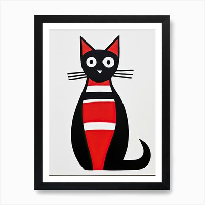 Geometrische Schnurrhaare: Minimalist Cubi gerahmtes Wandbild Poster Leinwanddruck Bild