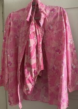 Lily Pulitzer Vintage Rare Pink Lions Swimsuit Sz 10  Matching Big Shirt Cover