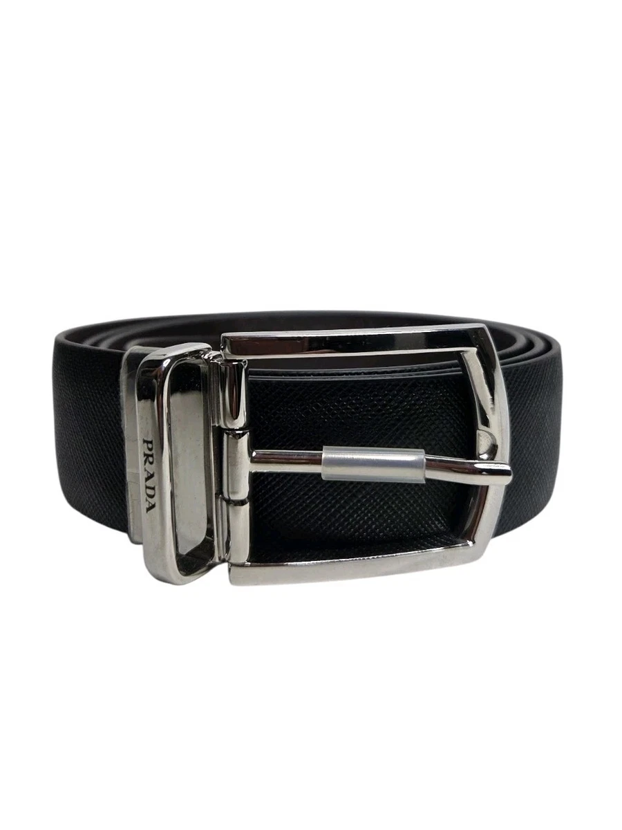 PRADA Leather Black Belts for Men for sale | eBay