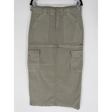 AMERICAN EAGLE SNAPPY STRETCH HIGH-WAISTED CONVERTIBLE MAXI CARGO SKIRT NWT SZ 4