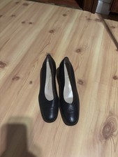 Vintage Salvatore Ferragamo Black Heeled Ballet Shoes