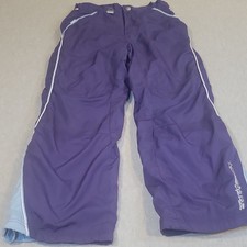 ZeroXposur Girls Insulated Lined Snow Pants 10/12 Purple/Light Blue Ski
