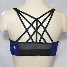 SMALL Champion N9688 Strappy Cami Wire Free Sports Bra Blue  Black NWT
