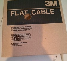 3M 3801/10 Flat Cables .050" 10C ROUND 100' GRAY 26AWG STRAND