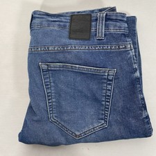 Only & Sons Mens Slim Tapered Stretch Button Up Jeans Size 33 Good Worn JP231