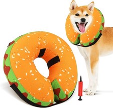 Recovery dog Collar Protective Inflatable Alternative After Surgery medium