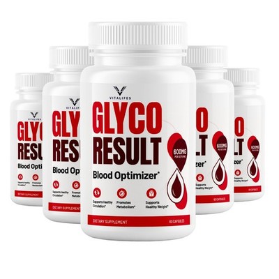 (5 Pack) Glyco Result Advanced Blood Health Support Formula GlycoResult 300 Caps