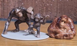🍌CHIMPS & ORANGUTANS🍌 Hagen Renaker Specialty & Mini set of 2! 