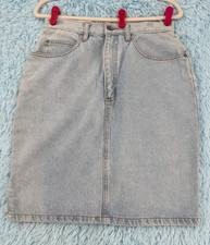 Gitano Denim Skirt Women's 13/14 Light Wash Faded Heavyweight Cotton Jean Skirt
