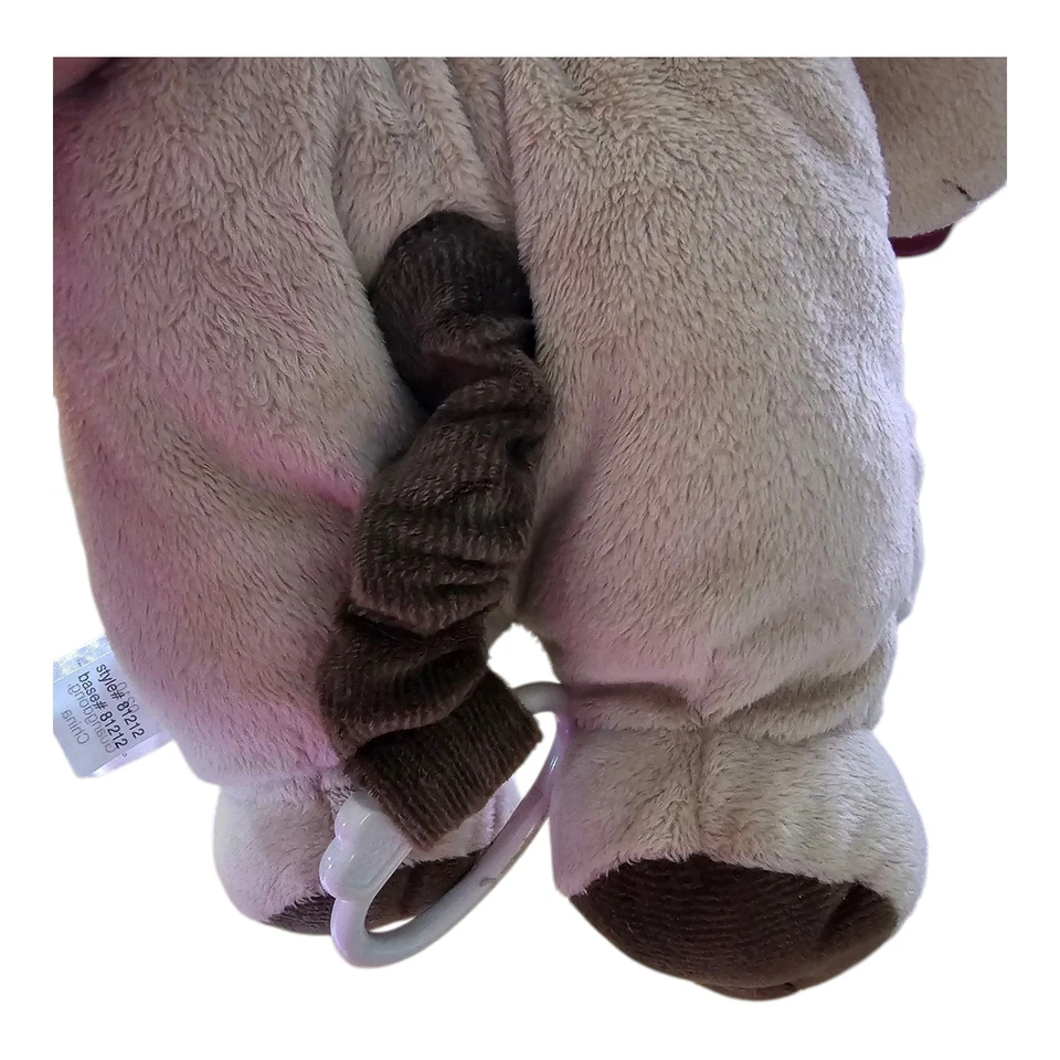 Carter’s Child Of Mine Brown Musical Puppy Dog Pull Plush Spotted Stuffed Dots - Image 4 of 4