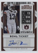 2020 Contenders Draft Picks College Bowl Ticket 36/99 Javaris Davis Auto 13wy
