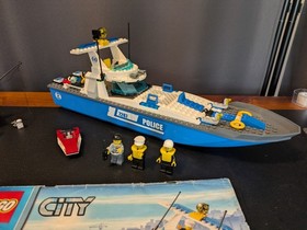 Lego 7287 + 4642 City Police Boat + Harbour Fishing Boat Complete + Instructions