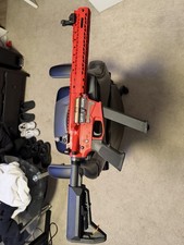 EMG Black Rain Ordnance BRO 9mm Gas Blowback Airsoft Rifle - RED Limited Ed SBR