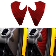 Red Carbon Front Door Buffer Cushion Panel Cover For Chevrolet Camaro 2010-2015