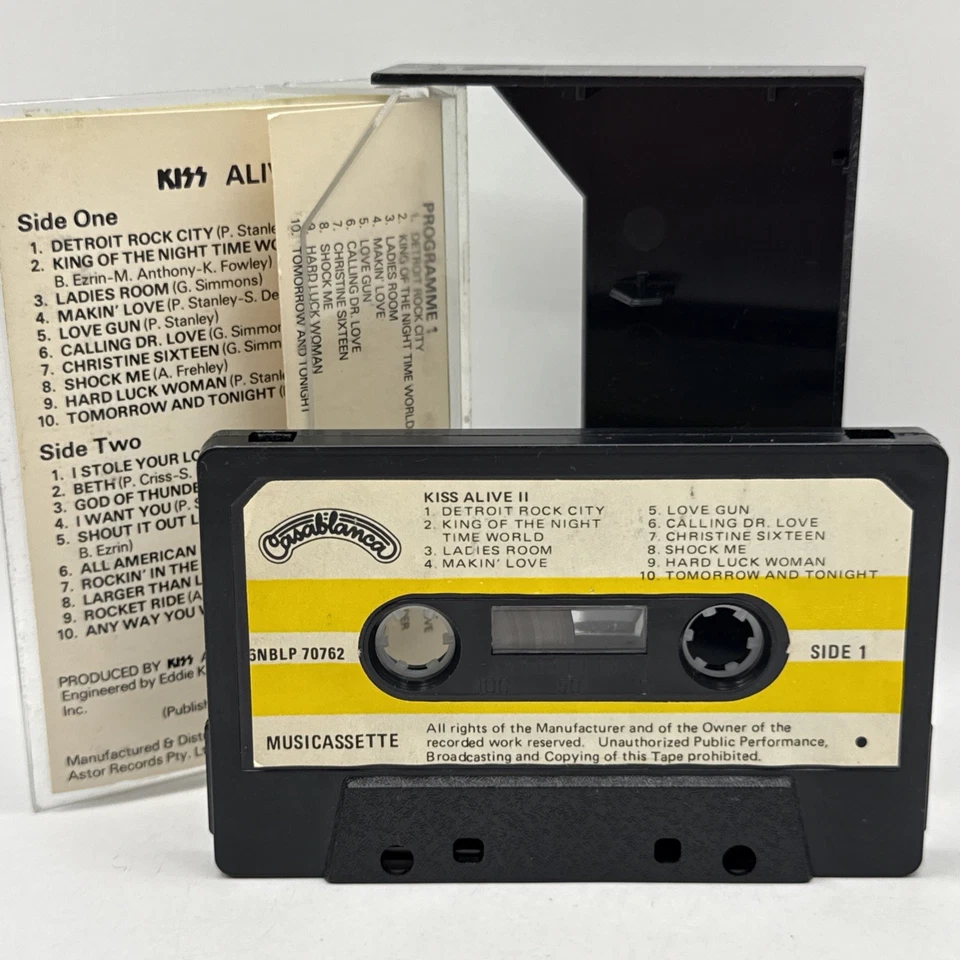 Alive II by Kiss -Cassette 1977 - 2 Complete LP Recordings - 20 Track 6NBLP70762 - Image 4 of 4